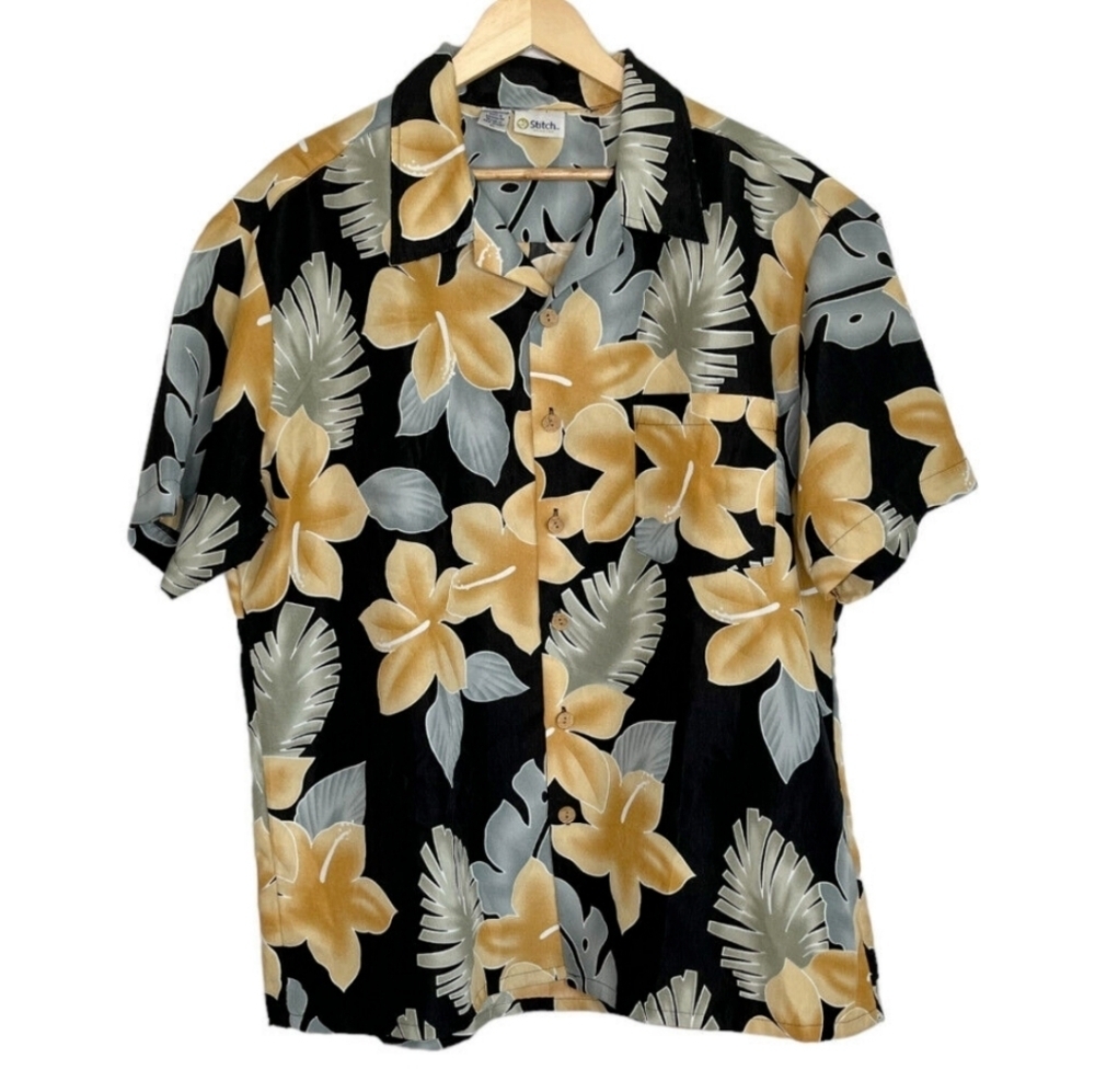 Stitch Men's Hawaiian Tropical Resortwear Vacation Cruise Button‎ up Shirt XXL